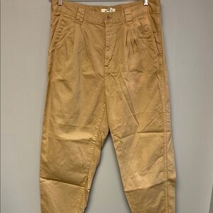 Madewell Tan Wide Leg Pants Utility Style